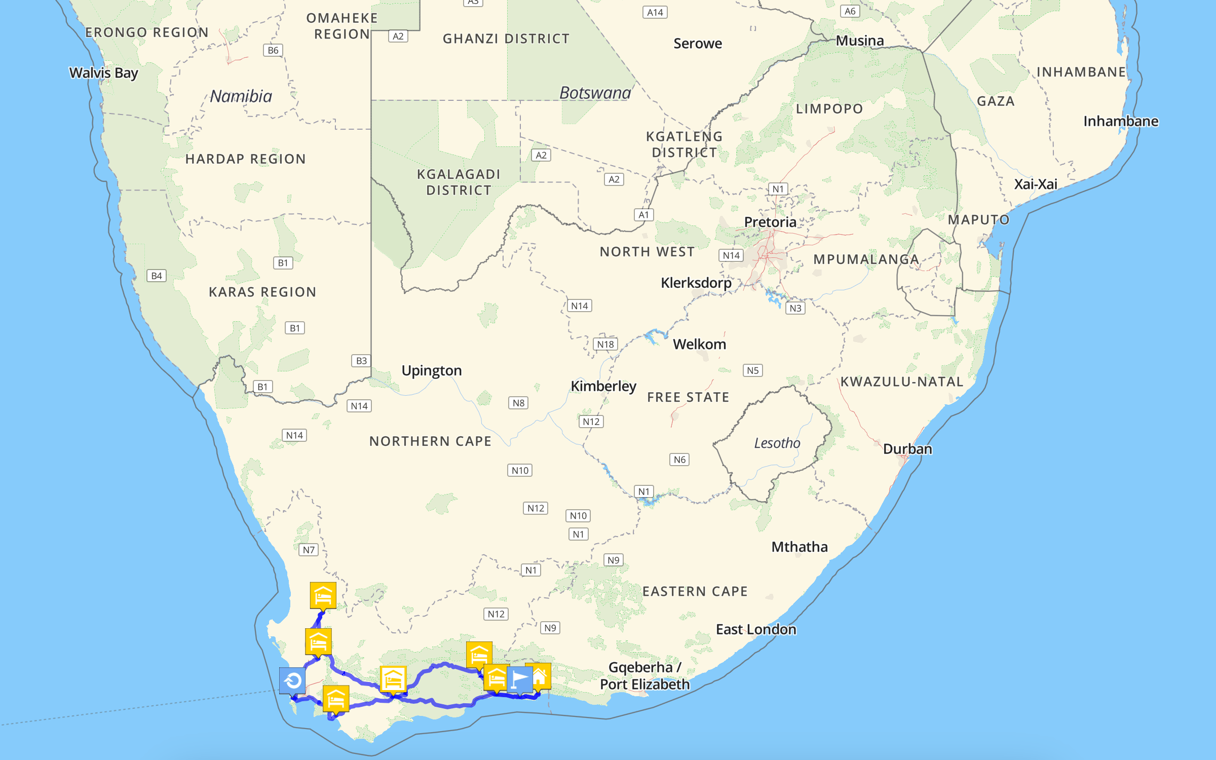 Map over trip